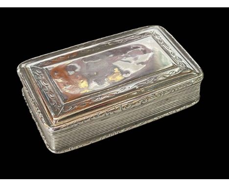 Victorian silver snuff box, NM London 1854, 7.25cm.