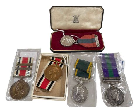 Collection of medals inc General Service 1918 - 1962 'DVR A. Williams R. A. Service Corps, two Special Constabulary (George B