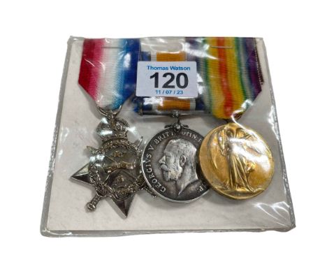 WWI Pip, Squeak and Wilfred medals, awarded to 44905 PTE T. W. Batty R. A. M. C.