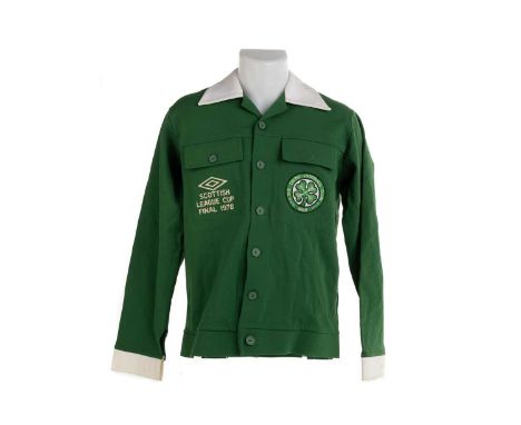 CELTIC F.C., SCOTTISH LEAGUE CUP FINAL TRACKSUIT TOP, 1978  Umbro International label, embroidered SCOTTISH LEAGUE CUP FINAL 