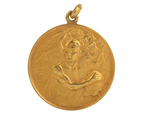 ALAN MCCLORY OF MOTHERWELL F.C., ARGENTINA TOUR MEDAL, 1928  the obverse cast in relief with classical male holding a footbal