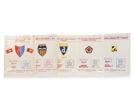 CELTIC F.C., COLLECTION OF EUROPEAN PROGRAMMES, CIRCA 1962-87 including Vojvodina and Dukla home programmes for the 1966/67 r