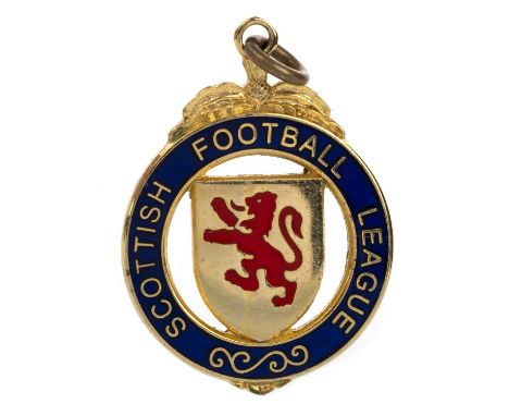 CELTIC F.C., BELL'S SCOTTISH LEAGUE CUP RUNNERS-UP MEDAL, 2002/03  the obverse with central shield shaped plaque with red ena