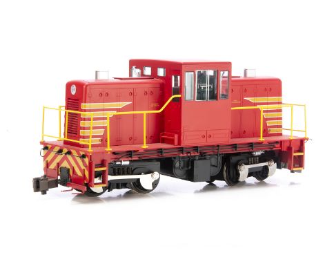 A G Scale Narrow Gauge (running on 45mm track) Bachmann Spectrum American-style Bo-Bo Diesel Switcher, with twin power bogies