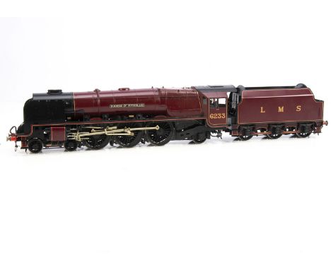 A Finescale 0 Gauge LMS 'Duchess' class 4-6-2 Locomotive and Tender, professionally built and finished from a Gladiator Model