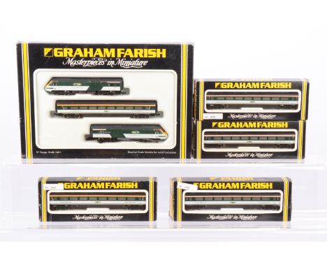 Graham Farish N Gauge Great Western High Speed Train Pack and Additional Coaches, all boxed, 8122 Class 125 three car high sp