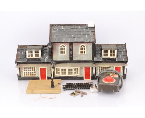 Large collection of G Scale Hand made and Kit built wood, resin and plastic  Railway and Village Buildings,  including Statio