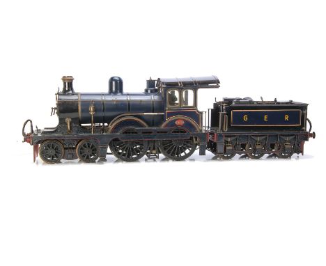 A Historic and probably unique 5" gauge Live Steam model GER 4-4-0 Locomotive and Tender, built by the vendor's grandfather, 