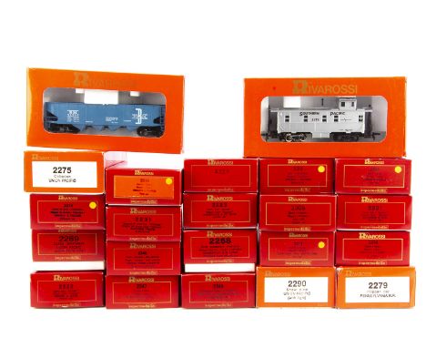 Rivarossi HO Gauge American and Canadian Outline Goods Rolling Stock, including Stock Cars, Box Cars, Tank Wagons, Gondolas, 