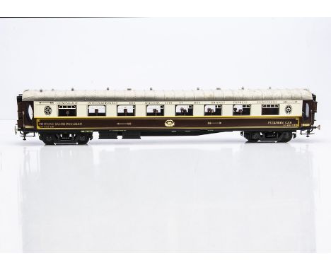 A Finescale Gauge 1 CIWL (Wagons-Lits) 1st class Pullman Car by J&amp;M Models for Fulgurex,  Model No. 24/79, in CIWL brown 