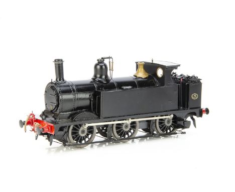 A Gauge 1 Kit-built 2-rail electric ex-MR 'Johnson 1F' 0-6-0 'open-cab' Tank Locomotive, from an unidentified etched brass ki