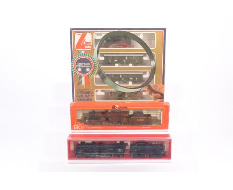 Continental and British Outline HO Gauge Steam Branchline Set and Locomotives with Tenders, all boxed/cased, Lima Golden Seri