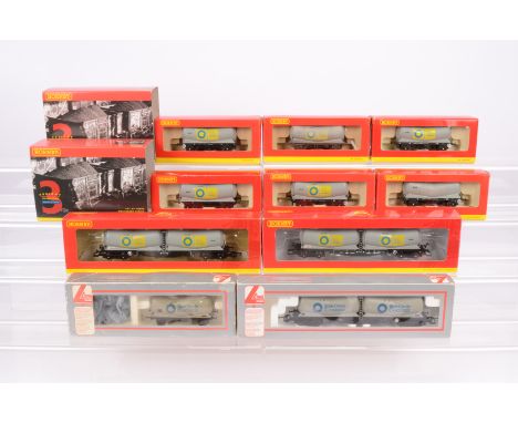 Hornby and Lima  00 Gauge Blue Circle Tank Wagons,  Hornby, R6311 and R6311A PDA Depressed Centre Wagons, R6253 Triple Pack C