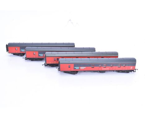 Lima 00 Gauge Royal Mail Rail Express Systems and BR Royal Mail red Parcels Vans,  NEX Rail Express Systems (2) and NFX (1), 