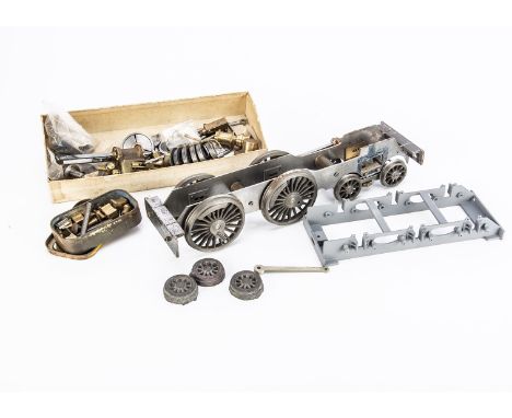 A part-built and incomplete Gauge 1 Live Steam MR/LMS 'compound' 4-4-0 Locomotive and Tender Frames Project, appears to be a 