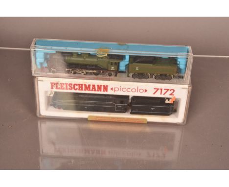 N Gauge French and German Steam Locomotives with Tenders, two cased examples, Rivarossi 4092 SNCF 231 E 22 Calais in green li