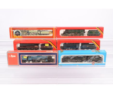 OO Gauge Steam Locomotives with Tenders, a boxed group, BR examples, Lima L205104 King Charles II 6009 in blue livery, Airfix