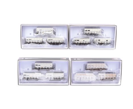 Accurascale 00 Gauge BR Hoppper Wagons Triple packs, five packs each containing three BR grey Hopper wagons, all in original 