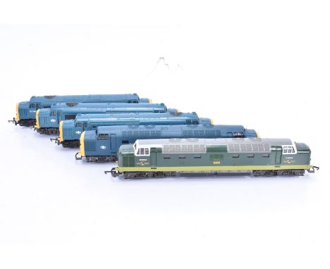 OO Gauge Unboxed Diesel Locomotives, five BR examples, Triang/Hornby D6830 (2),  37 130 (1) and Lima The Fife and Yorkshire Y