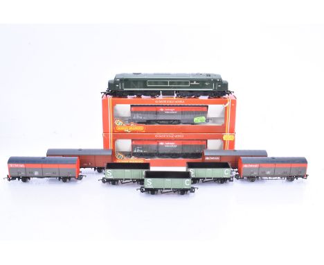 OO Gauge Lima Diesel Locomotive and Hornby Margate Goods Wagons, mainly unboxed a Lima D49 The Manchester Regiment in BR gree