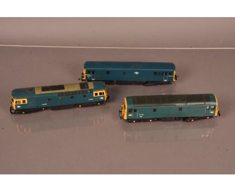 Modified Lima and kitbuilt 00 Gauge BR blue Diesel Electric Locomotives, Kitbuilt Class 74 E6109, metal body with Lima chassi
