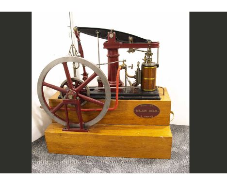 A Stuart Turner 'Major' Beam Engine built by E Spinks,  the maker's name rightly recorded on a cast brass plate, the engine b
