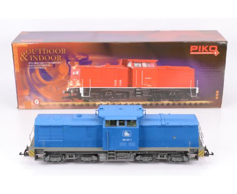 Piko G Gauge 37563 DB Express blue Class BR 204 Diesel Locomotive, 204 631-1, in original box, G modified including skate pic