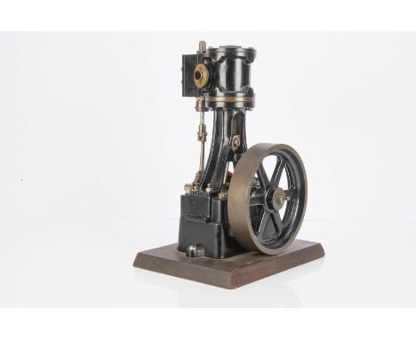 A Stewart Turner Live Steam No 5A Vertical Engine, nicely finished in black with red crank webs and crosshead, a single-cylin