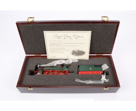 Bachmann OO Gauge Limited Edition Kowloon-Canton Railway Steam Locomotive with Tender, in wooden case with outer card box, 32