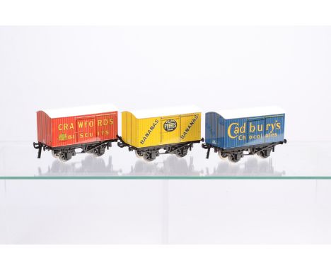 ACE Trains 0 Gauge Private Owners Van Set 6 comprising Cadbury's, Crawford and Fyffe's Vans, in original box, E, appear unrun