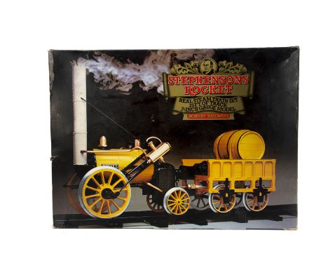 A Hornby 3½" Gauge Live Steam 'Rocket' Set G100, the set including locomotive, tender, track and accessories, all G-VG, engin