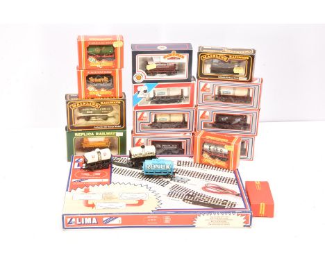 00 Gauge Private Owner Goods Wagons and Lima Track Pack,  mainly boxed, in various liveries, includes Bachmann (1), Replica R