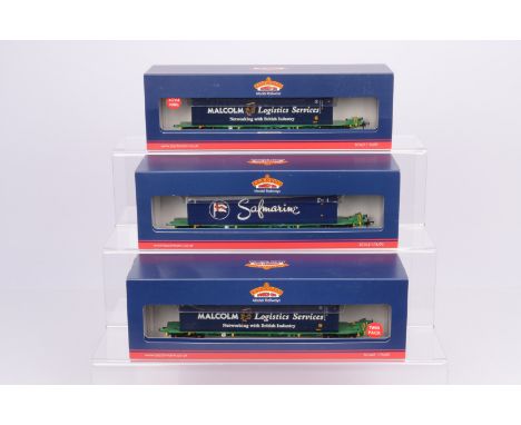 Bachmann OO Gauge Intermodal Bogie Wagons, three boxed sets each with two wagons and two 45ft containers, 37-314 SAFMARINE, 3