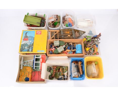 Large collection of LGB and other makers G Scale Accessories, including plastic, resin and metal Station Staff and workers (1