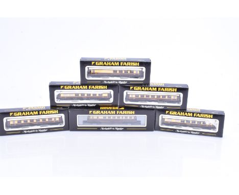 Graham Farish by Bachmann N Gauge GWR Railcar and Pullman Coaches, a cased with card sleeve GWR Railcar 371-626A No 21, toget