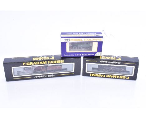 Graham Farish by Bachmann and Dapol N Gauge Steam Locomotives, three cased examples each with card sleeves locomotive with te