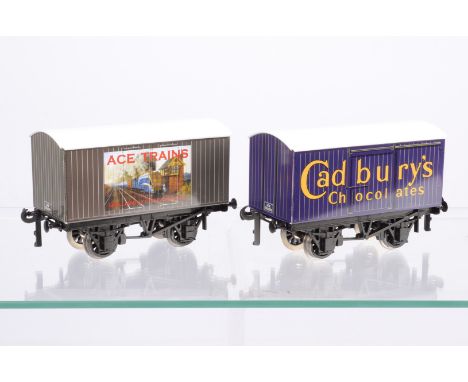 ACE Trains 0 Gauge Private Owners Van Set 10 and Guards Van comprising Cadbury's and ACE Trains Vans and G4/1L 3-Rail Guards 