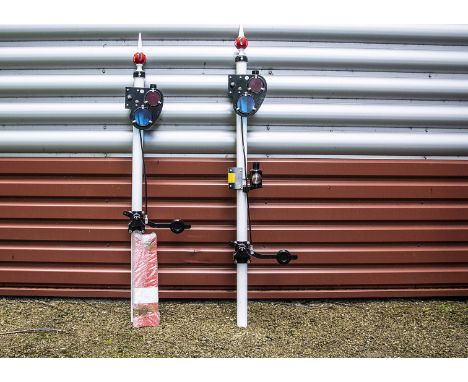 A 2-doll Round-post GWR-style ½-scale 'Scaleway' Bracket Signal, to the original Nemeth Engineering design, two dolls of apx.