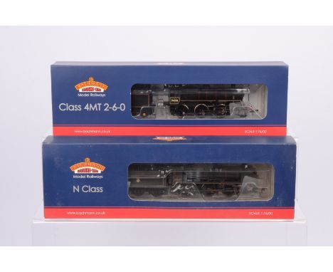 Bachmann OO Gauge Steam Locomotives with Tenders, two boxed BR examples, 32-954 4mt 76058 and 32-165 N Class 31869 both in bl