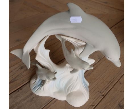 Selection of High Bank Scottish porcelain figures, including seals, sharks, whales, dolphins, otters etc 