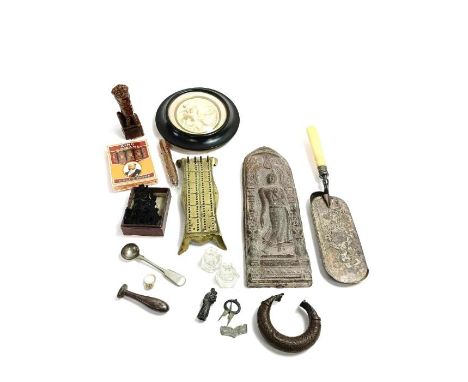 Mixed collectables to include King Edward cigars, crib board, Egyptian style bangle and other items 