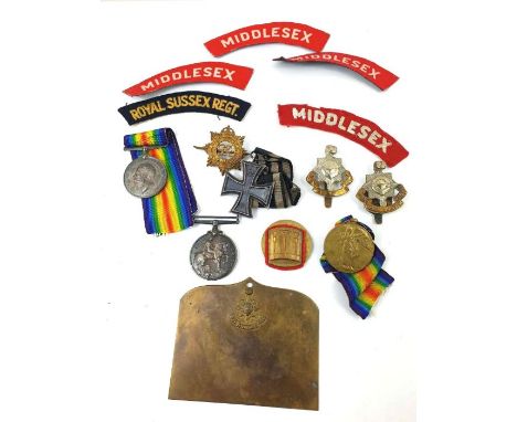 Two WWI British War Medals, named K-296 PTE C R SMITH R FUS, the other 66781 GNR C H BREAKER R A; and a WWI Victory Medal nam