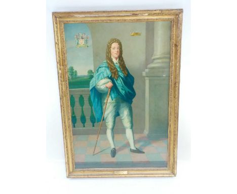 English school, 20th century, portrait of a 18th century gentleman, oil on canvas, 110cm x 71cm 