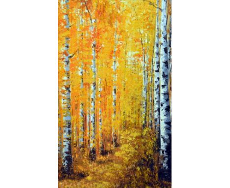 INAM (PAKISTAN, 20TH CENTURY), 'Winter Light' and 'Golden Summer', a pair of artist's proof hand enhanced canvas prints, both