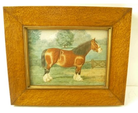 PENRY POWELL PALFREY (1830-1902) "Minnehaha", Portrait of a heavy horse in a landscape, Watercolour painting, signed, dated 1