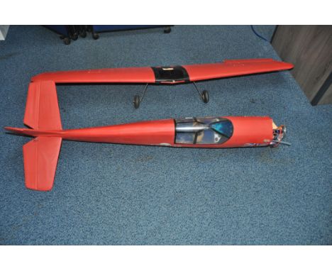 A MAJORITY BUILT MODEL PLANE with Jen ZT-50A engine fitted, body stickered OP-JMLBZ24 (no propellor or nose cone) 60in wingsp