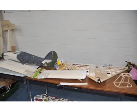 A HAWKER HURRICANE MODEL PLANE FUSILLAGE (no wing) it does have wire through it but no motor/engine or propeller, a set of mo