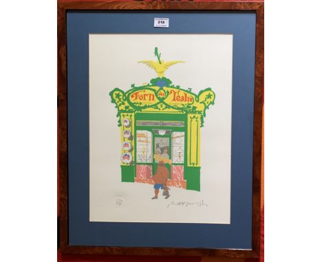 Paul Hogarth OBE RA, ‘Forn Des Teatre’ limited edition print. Blind stamp, signed in pencil and numbered 22/175. Image 13.5” 