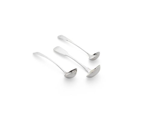 ABERDEEN - A COLLECTION OF SIX SCOTTISH PROVINCIAL TODDY LADLES various makers to include, James Leslie; James Emslie; George