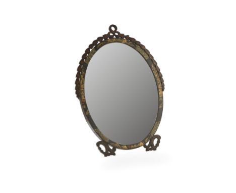 JACOBITE INTEREST - SIMON FRASER, 11TH LORD LOVAT; GEORGE II DRESSING MIRROR MID-18TH CENTURY japanned and gilt-painted wood,